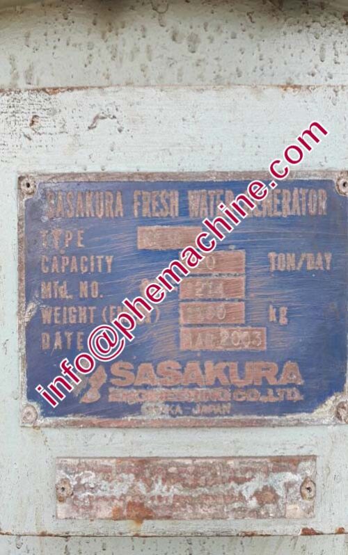 SASAKURA KE30 FRESH WATER GENERATOR