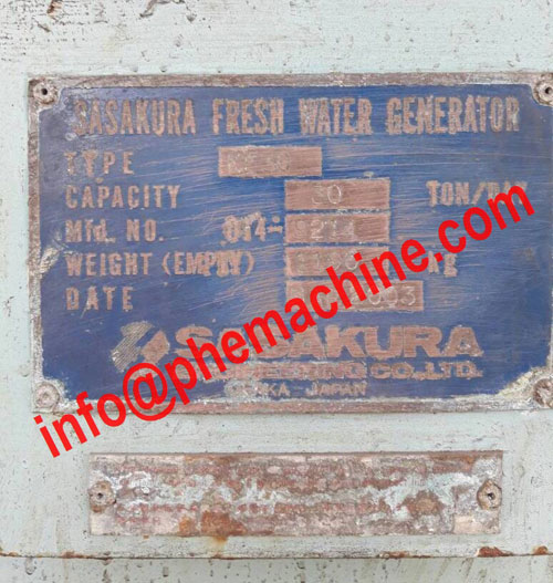 SASAKURA KE30 FRESH WATER GENERATOR
