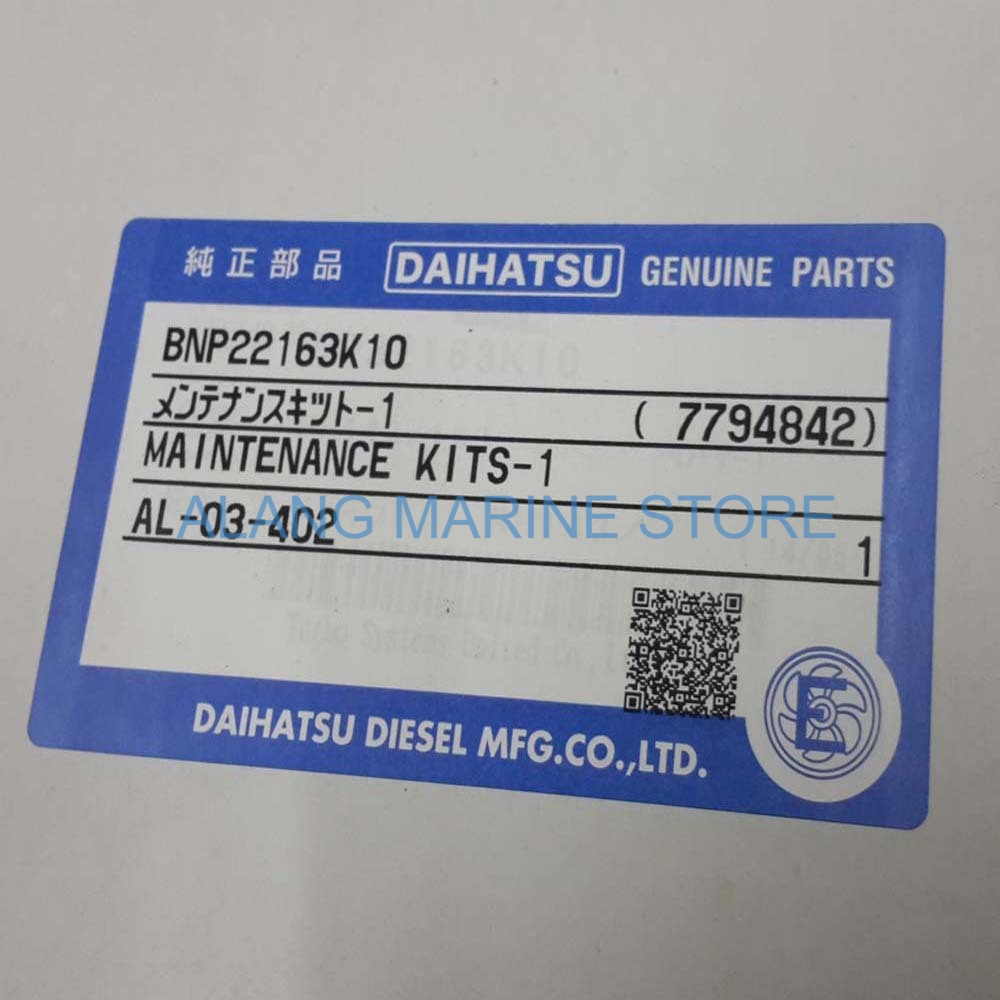 DAIHATSU DK20 BNP22163K10 MAINTENANCE KITS