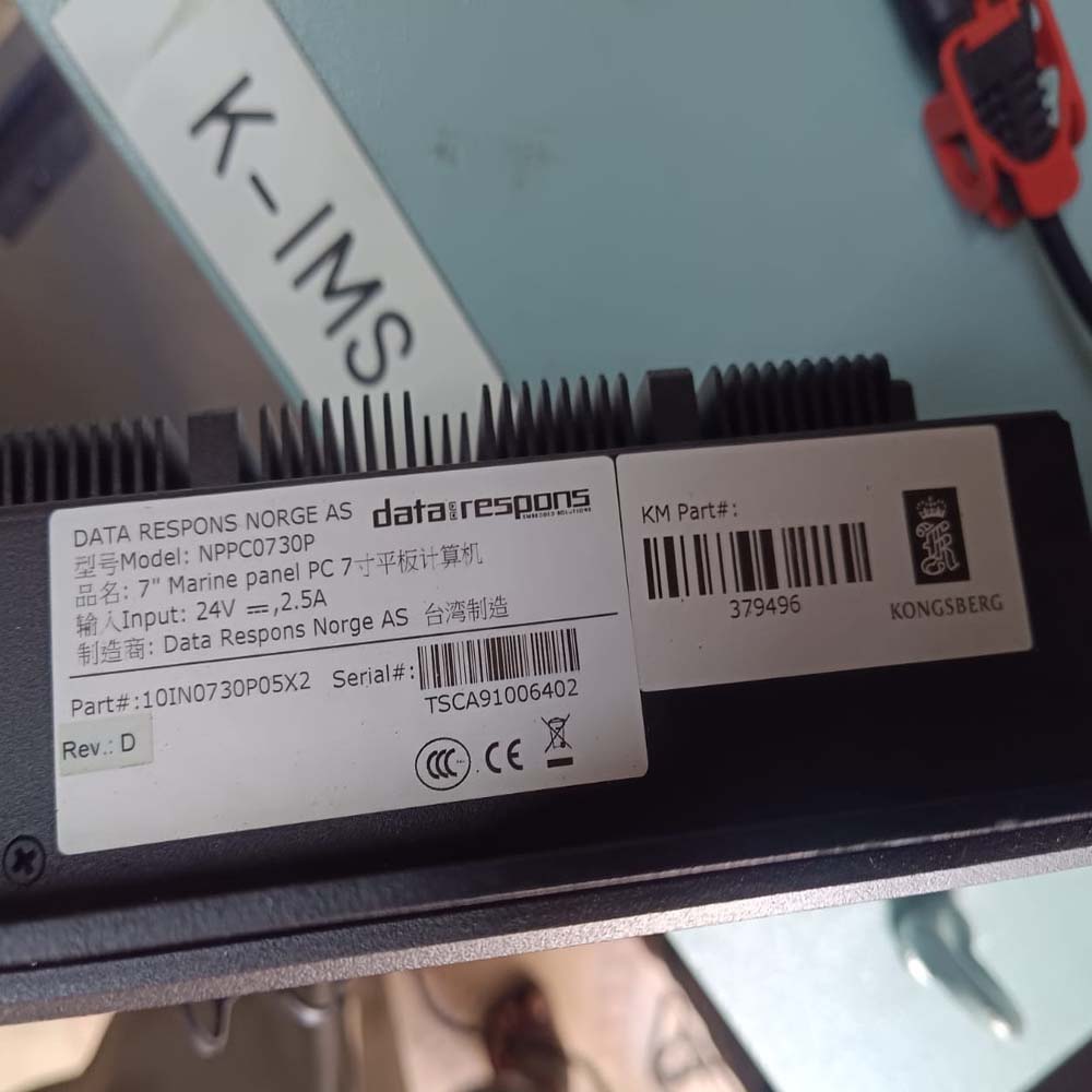 KONGSBERG DATA RESPONS NORGE NPPC0730P-10IN0730P05X2 MARINE PANEL PC-7