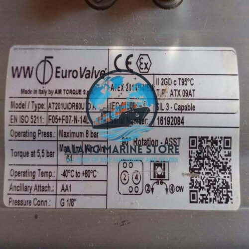 AIR TORQUE AT201U-DR60U-DA INDUSTRIAL PNEUMATIC ACTUATOR EURO VALVE