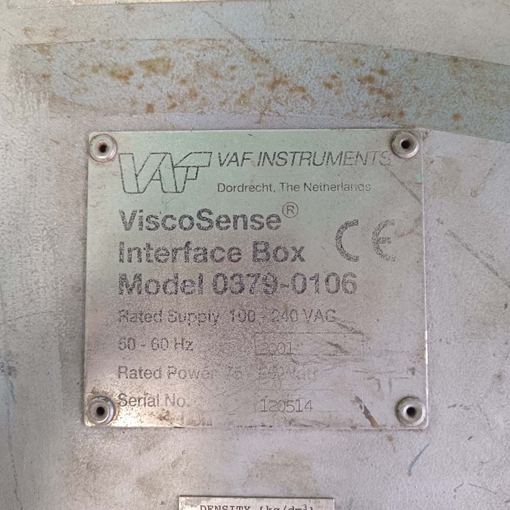VAF INSTRUMENTS VISCOSENSE 0379-0106 INTERFACE BOX